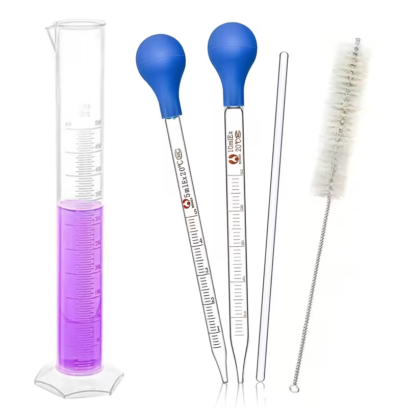 Science Experiment - Um conjunto de pipetas de vidro