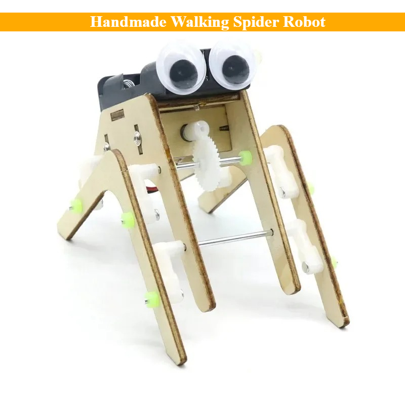 Science Robot - Imaginação diy artesanal andando aranha robô